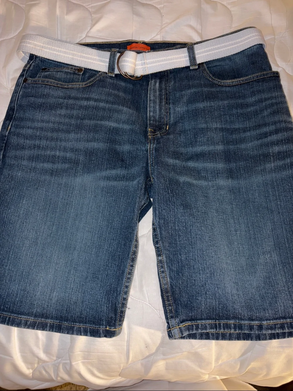 Buffalo David Bitton Distressed Light and Dark Blue Men's Jeans